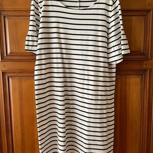 J. Crew Striped Black and White Women's Dress